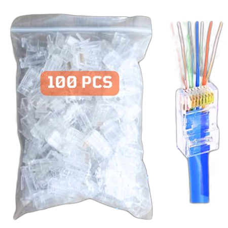 Orel Connecteurs RJ45-EZ UTP Cat6 Paquet de 100 Pcs